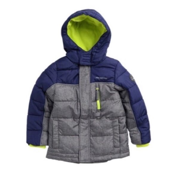 WEATHERPROOF NWT Colorblocked Fleece Lined Hooded Puffer Coat L